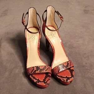 Vince Camuto Heels, Balinda, Watermelon Retro Python, 5.5M Women's NWT